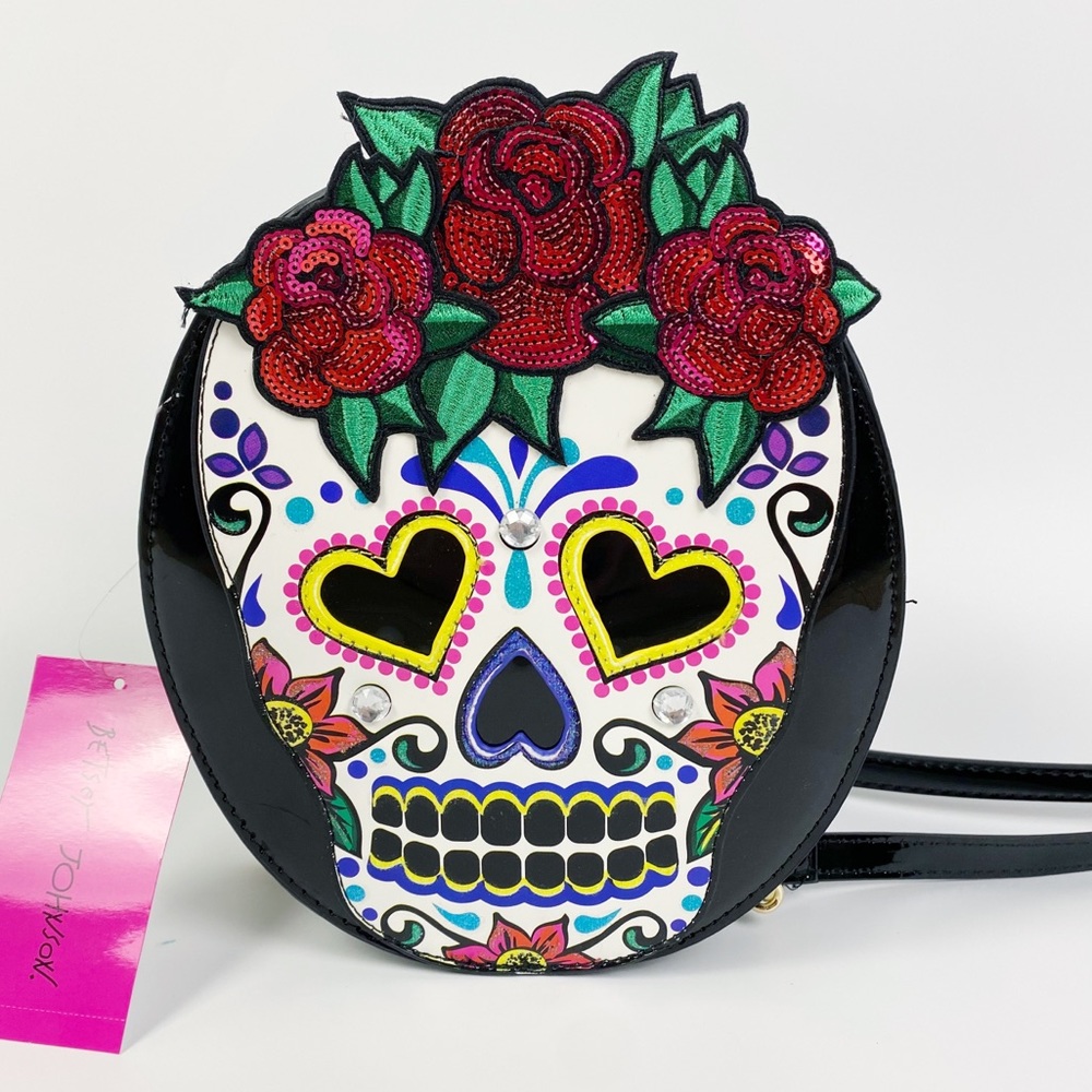 BETSEY JOHNSON Halloween Sugar Skull Crossbody NEW